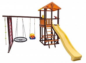 Игровой комплекс для дачи Bari-11 + качели Паутина Perfetto sport (Perfetto Sport, СГ000005020)